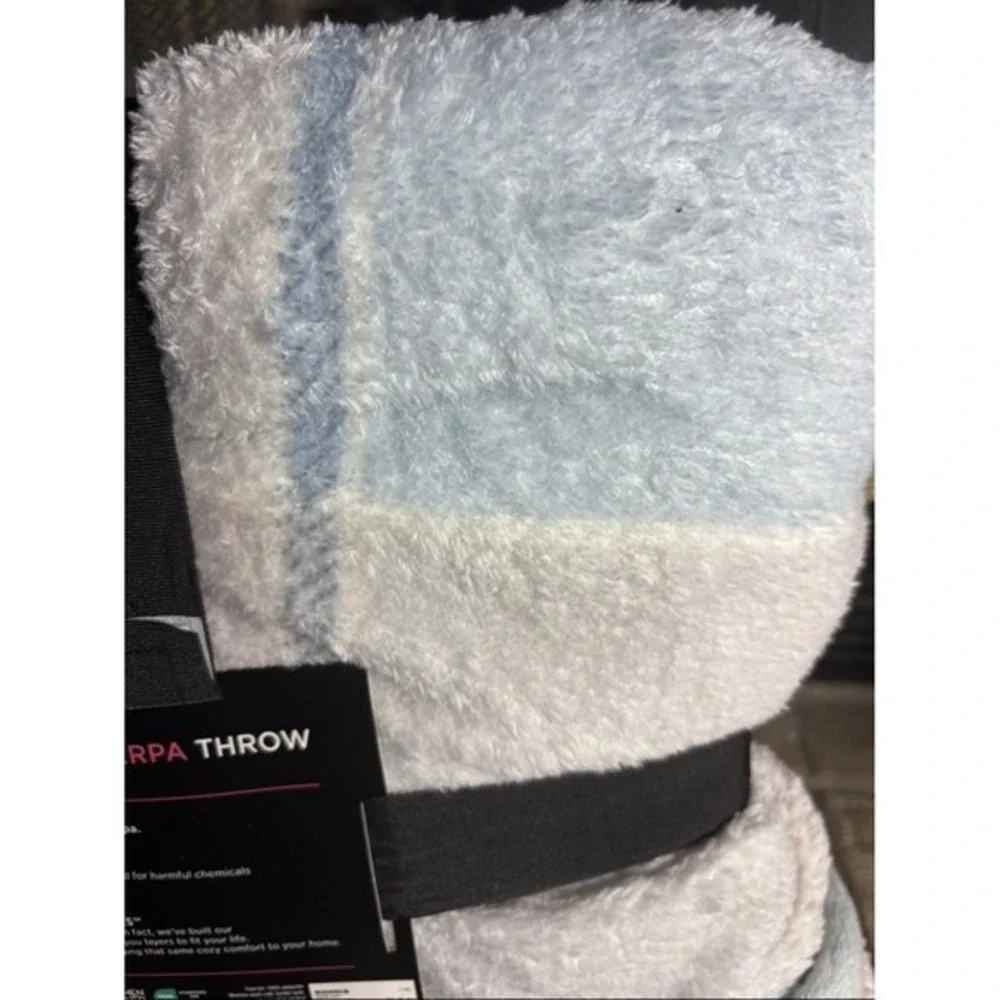 Cuddl Duds Cozy Plush Sherpa Throw Blanket Buffalo Blue Plaid 50